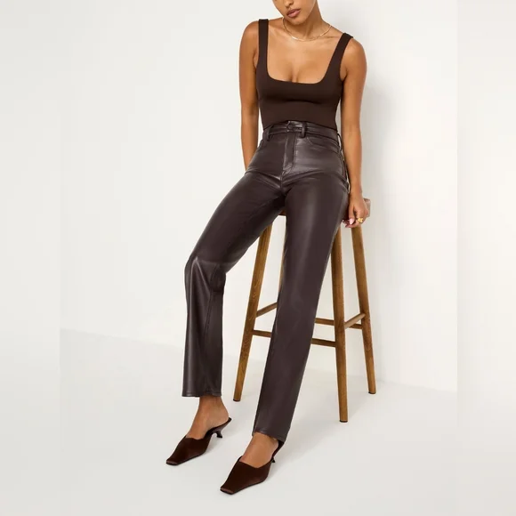 Good American Good Icon Better Than Leather Pants - Picture 8 of 16